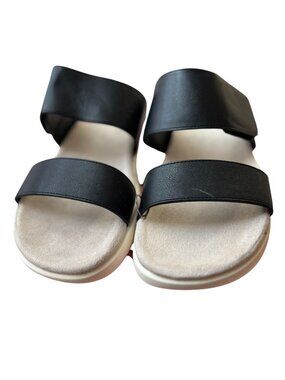 Kensie Jipsy Ladies Black Slide Sandals With Cushioned Footbed & Non-Slip Sole